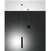 Fabas Luce Lampada a sospensione decentrata Prado nero opaco LED 6,5W dimmerabile - Montaggio con decentramento