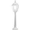 Dopa Dopastore Lampione da Terra Attacco E27 Palo da Giardino Altezza 87CM Lanterna in Vetro Moderna per Ambienti Esterni IP55 (Bianco)