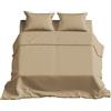 Batik Set Lenzuola Matrimoniali Cotone Elegante e Confortevole per la Tua Camera da Letto - 100% Cotone - Colore Canapa