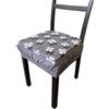 SalGiu Cuscini Sedia Cucina Con Fascia Elastica (set da 6) Fantasia Quadrifoglio Imbottito Sfoderabili 40x40 (Grigio)