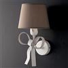 Bonetti Illumina Applique Shabby Con Paralume Tortora Shabby Lucy 1 Luce