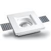 damastoreitalia Portafaretto da Incasso in Gesso quadrato 100x100mm per Faretti GU10 Design a Scomparsa Foro Incasso 105x105mm Installazione in Cartongesso (1 pezzo)