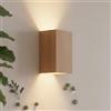 B·LED BARCELONA LED BARCELONA LED Applique da Parete Bidirezionale in Legno Naturale Durga - Stile Nordico, Moderno, Japandi, Industriale e Classico, Illuminazione Interna con 2 x GU10