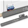 Beautissu Paraspifferi Imbottito per Porta e finestra Tuuli Ho 100cm - 1,1kg - in Poliestere - paraspiffero Universale porte e finestre - paravento sottoporta Isolante - Contro Il Freddo - Antracite