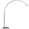 Qazqa arc - Lampada da terra arco Moderno - 1 luce - L 1700 mm - Cromo - Art déco,Moderno,Retrò - Soggiorno