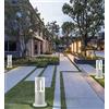 Partenopea® Lampione a led lampioncino lampada illuminazione da esterno 15w palo da giardino prato pavimento per sentieri vialetti moderno (Bianco 30 cm, Luce naturale 4000K)