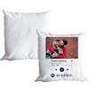 Teetaly Cuscino Spotify Personalizzabile 40x40 cm - Aggiungi la tua canzone preferita e una foto unica (Bianco)