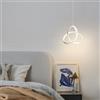 Chao Zan Lampadario LED a Sospensione 15W 2 Anelli Sospesi Cerchi dal Design Moderno 3000k/4500k/6500k (3 colori) Lampada Soggiorno Porta Lampada da Soffitto Moderni a Sospensione (Bianco)