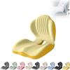 Generic Cuscini per seduta in memory foam a forma di L, integrati con supporto lombare, cuscino ortopedico per sedia da ufficio, cuscino ergonomico per schienale e seduta per casa, auto, sedia a rotelle e