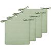 BESTORI Set 4 Cuscini Sedia da Cucina 40 x 40 cm Comoda e Spessa Cuscini Coprisedia da Cucina Lavabili Sfoderabile con Cerniera per Soggiorno, Camera da Letto Verde 1