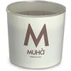 MUHA' | Candela Profumata in Vetro Bianco, Fragranza Acqua e Sale, Profumatore per Ambienti, Formato da 270 Gr
