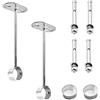 MroMax Supporto per asta per tenda da soffitto da 32 mm, supporto per asta da armadio in acciaio inox per armadio da camera da letto, asta per vestiti, asta per tenda da bagno e soggiorno, 2 pezzi