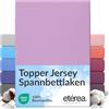 etérea Himmlische Qualität etérea Jersey Topper lenzuolo con angoli 140x200-160x200 cm Lilla Epaisseur 5-10 cm - 100% Cotone - Oekotex materasso Letto copripiumino - lenzuola 140x200cm - 160x200cm Viola