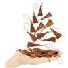 BEL AVENIR 50 mini nappe per segnalibri, 9,5 cm, realizzate a mano, in seta, con passante per cordoncino da 5,5 cm, piccole nappe colorate per accessori artigianali, etichette (caffè)