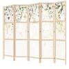LUMASOUL Separe Divisorio Interno Monofacciale - Paravento da Interno 5 Pannelli Divisorio per Ambienti - Divisori per Interni con Motivo Fiori - 225x172 cm