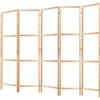 LUMASOUL Separe Divisorio Interno Monofacciale - Paravento da Interno 5 Pannelli Divisorio per Ambienti - Giapponese Divisori per Interni senza Motivo - 225x172 cm