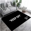PASPRT Tappeto Keep Off Tappeto Nero Regalo Personalizzato Tappeto Ragazzo Camera Decor Tappeto Cool Tappeto Nero Bianco Tappeto Regalo Per Il Suo Tappeto Tappeto Soggiorno 80X150Cm