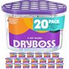 DRYBOSS Pack X 20 Deumidificatore Per Armadio Assorbi Umidità Antimuffa Sacchetti Anti Umidità Per Cassetti, Casa, Armadi E Vestiti Elimina Odori E Muffa Bustine Deumidificanti Con Cristalli Di Sale