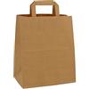 C.N. Shopper Carta Sacchetti di Carta con Manici Avana 32+17x45 cm 25 PZ Shopper Busta in Carta Kraft Marrone Borsa Ecologica per Negozi