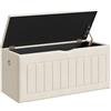 HOOBRO Cassapanca Contenitore da 100 cm, Pouf Panca in Velluto, con Cerniere di Sicurezza e Maniglie, per Cameretta, Camera da Letto, Soggiorno, Beige EBE210CW01G1