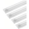 Sararoom Neon Tubo Led Barra 115cm 40W 4800LM Plafoniera Led Soffitto Bianco Freddo 6500K Tubolare Luce Sottopensile, Lineare Lampada per Cucina Officina Ufficio Bagno Giardino Magazzino Garage,4pz