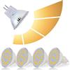 COITROZR Lampadine MR11 GU4 LED, 3W 300LM AC/DC 10-30V, Equivalente per lampadine alogene 30W, MR11 LED lampen Non Dimmerabile No flicker, 4pcs (Color : Warm white 3000K)