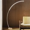 DSELP Lampada da Terra Soggiorno, Moderno LED 25W Lampada da Terra ad Arco Piantana Dimmerabile su 3 livelli per Soggiorno Camera da Letto Ufficio,Bianca