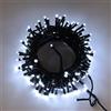 Partenopea serie stringa luminosa di luci 500 LED per albero di Natale da Esterno natalizie ed Interno controller con 8 giochi di luce e Memoria cavo verde (luce fredda bianca, 25mt)