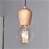 Mengjay E27 Retro Lampadario Lampada a Sospensione in Legno E27 Plafoniera Interni in Legno Lampadario Lampade a Sospensione, Moderna Camera Dei Bambini Semplice Lampadario (senza lampadine) Tipo B