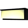 Partenopea Applique lampada da parete a LED CCT luce per muro da esterno 24W impermeabile IP65 rettangolare design moderno (Nero)