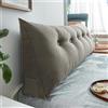 DEVINK Triangolare Cuscino Da Lettura Schienale Testata Letto Divano Imbottitura Poggiaschiena Antireflusso Adulti Cuscino Letto Matrimoniale, Cuscino Cervicale Dormire Lungo(100 x 50 x 20 CM,Brown)