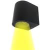 Partenopea® Applique lampada da parete a muro per lampadine LED gu10 potenza max supportata 10w per interno esterno IP54 moderno faretto monoemissione (Curvato, Nero luce calda 3000K)