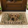 Generic Zerbino con labrador retriever, tappetino per ingresso con cani gialli, decorazione per esterni e interni, tappetino di benvenuto rustico, facile da pulire e antiscivolo, 73 x 43 cm