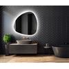 A ARTFORMA decorativi Specchio LED da parete forme particolari 94x94 cm | su Misura | moderno specchi con illuminazione, retroilluminato | JAJ221