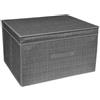 HD BRICO Set di 3 Scatole 40 x 30 x 25 cm Portaoggetti Pieghevoli con Coperchioi, e porta etichetta, Organizzatori per Vestiti e Giocattoli （ grigio scuro 3pz ）074012)