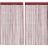 vidaXL 2X Tende a Fili Tendaggi Eleganti Trasparenti Delicati per Finestre Intimità Casa Privacy Protezione Luce Sole 100x250 cm Rosso bordò