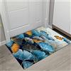 Sticker Superb. Oro Blu Nero Foglia di Ginkgo Farfalla Zerbino Interno Tappetini da Bagno Antiscivolo Impronta Moquette Assorbente Tappeto della Porta del Corridoio Della Cucina (Multicolor 1, 40_x_60_cm)