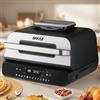 Bakaji Friggitrice Grill Bistecchiera Senza Olio Airfryer Frigge Cuoce Arrostisce in modo Naturale e Salutare Potenza 1800W con Timer e Regolazione Temperatura con Sonda (6 Litri)