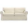 MASTERS OF COVERS Copridivano per IKEA EKTORP 2 Posti - Fodera su Misura, 100% Cotone, Fatto a Mano, Sfoderabile e Lavabile, Crema