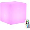 KINGCOO Lampada a LED a forma di cubo, impermeabile, ricaricabile, a forma di cubo, per decorazione interna (15 cm)