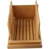 Spelonify Affetta pane in legno per pane fatto in casa, regolabile, spessore 0,8-2 cm, guida di taglio con base antiscivolo, tagliere pieghevole da cucina per pane, frutta, verdura,