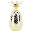WPKD BLUEIY Bicchiere da Vino con Coperchio,Bicchiere da 500 Ml in Acciaio Inossidabile a Forma di Ananas per Decorazioni,Tazza in Metallo per Vino,Caffè,Bevande,Cocktail (Colore dorato)