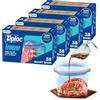 Ziploc Quart - Sacchetti per congelatore, design aperto con fondo rialzato, facili da riempire, 152 sacchetti in totale