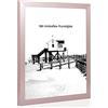 rahmengalerie24 Cornice portafoto rosa con vetro antiriflesso, dimensioni immagine 25 x 50 cm, larghezza listello: 30 mm