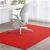 Odot Tappeto Sedia Ufficio Gaming, Tappeto Salvapavimento Antiscivolo Protettore del Pavimento Tappetino per Sedia da Ufficio con Ruote per Parquet, Pavimenti Duri (rosso,100x180cm)