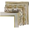 ITALIA CORNICI Maestri Artigiani - Cornice Impero da Parete Per Quadri Tele Passepartout (30 x 40 cm + passepartout, BIANCO ORO LUCIDO)