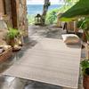 SIMPEX Tappeto Outdoor Beige 80x150 cm Passatoia Resistente alle Intemperie UV Facile da Pulire Design Scandinavo Boho per Cucina Balcone Terrazza