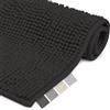 Beautissu Tappeto Bagno Assorbente Doccia 70x120 cm in Pelo Alto Nero - Tappetino Tappeti Bagno Moderni in Microfibra Antiscivolo BeauMare WR