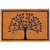 Social crazy Tappeto zerbino personalizzato - albero della vita - cocco naturale ideale per ingressi (Cocco naturale, 60x40 cm)
