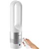 tectake® Ventilatore a Torre Silenzioso, Ventilatore Portatile a Piantana Senza Pale, 8 Velocità, Oscillazione 80°, Timer Regolabile, Pannello Touch LED, Telecomando, Per Casa e Ufficio - Bianco